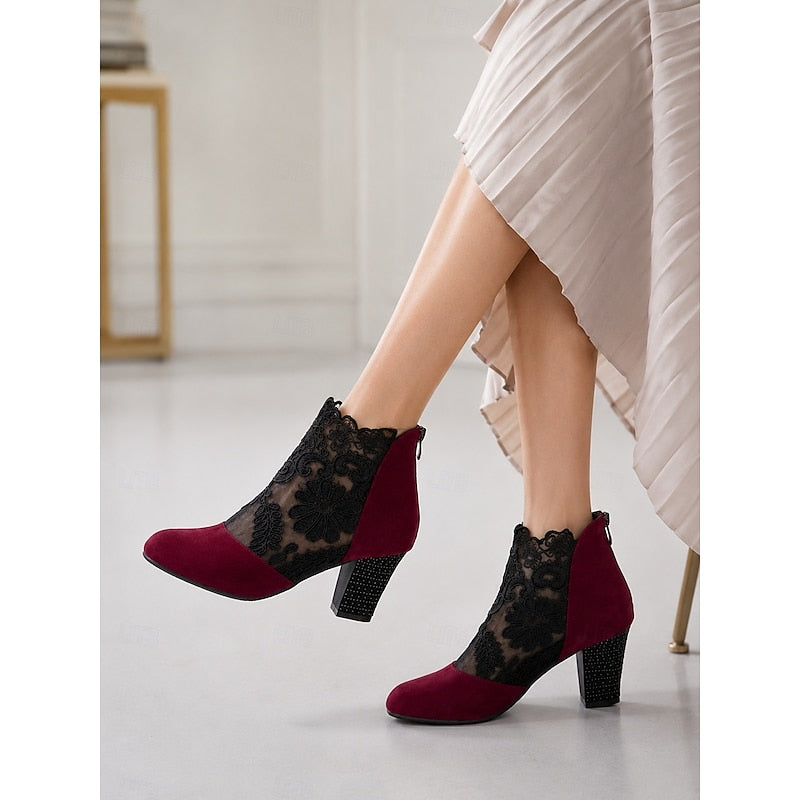 Helvano | Damen-Stiefeletten mit Absatz und Spitze
