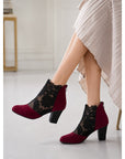 Helvano | Damen-Stiefeletten mit Absatz und Spitze