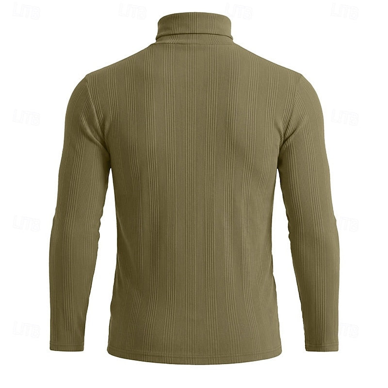 Helvano | Strukturierter Rollkragenpullover für Herren