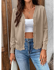 Helvano | Strickjacke mit Wellenkante für Damen