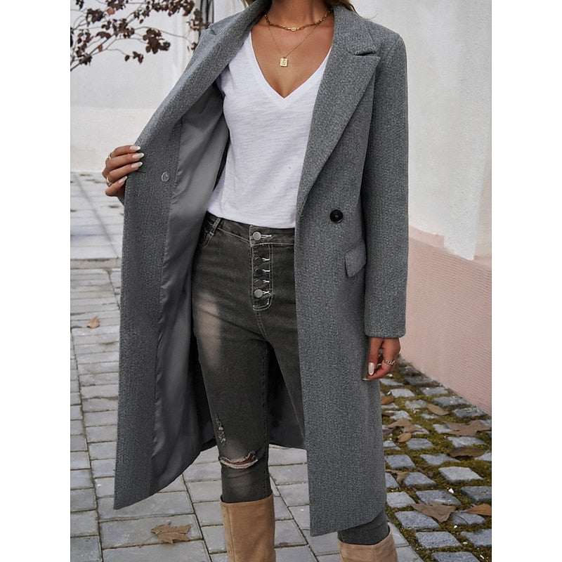 Helvano | Taillierter Longline-Mantel für Damen