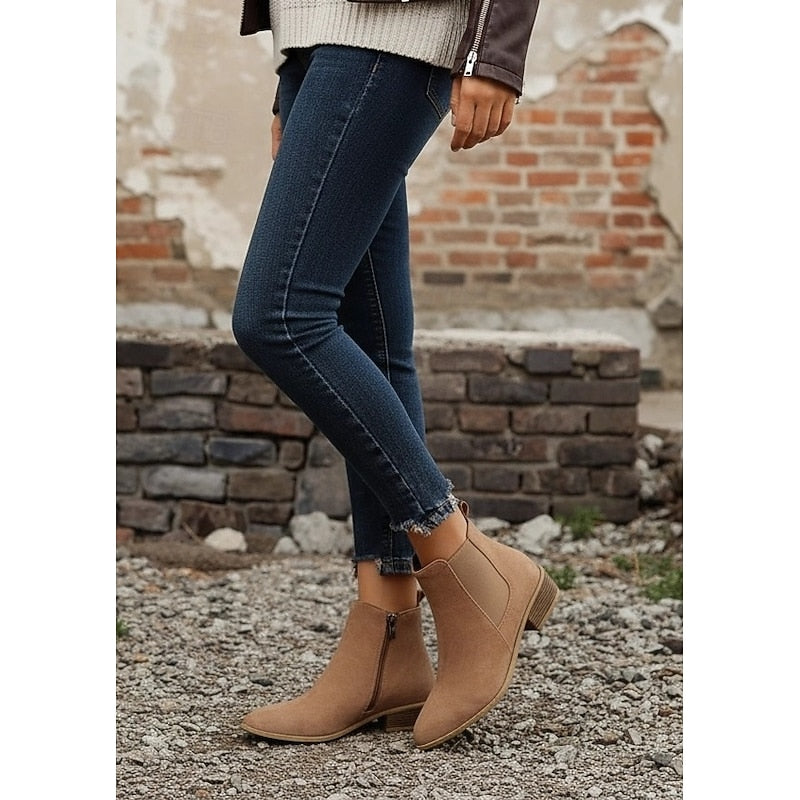 Helvano | Spitze Damen-Stiefeletten mit Blockabsatz