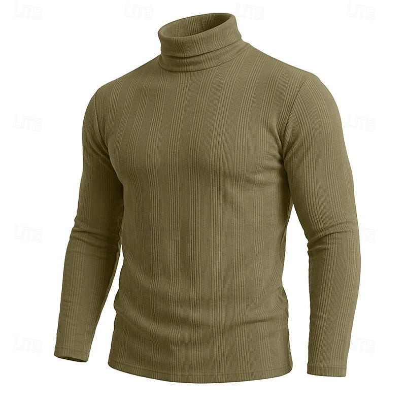 Helvano | Strukturierter Rollkragenpullover für Herren