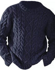 Helvano | Zopfstrick-Pullover mit Rundhals für Herren