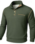 Helvano | Strukturierter Herren-Pullover mit Knopfleiste