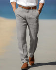 Helvano | Leinenhose für Herren mit Gürtelschlaufen
