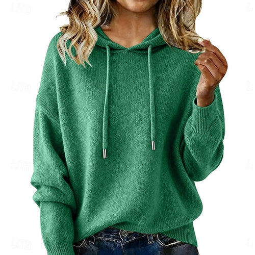 Helvano | Lockerer Strickpullover mit Kapuze