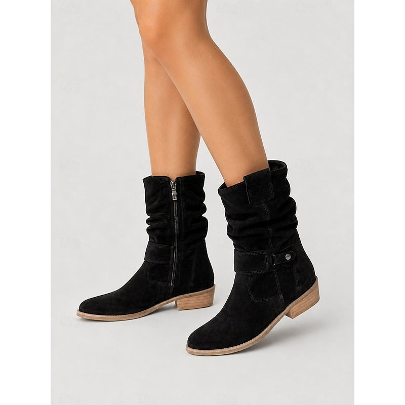 Helvano | Slouchy-Stiefeletten mit Schnalle für Damen
