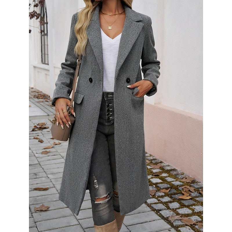 Helvano | Taillierter Longline-Mantel für Damen