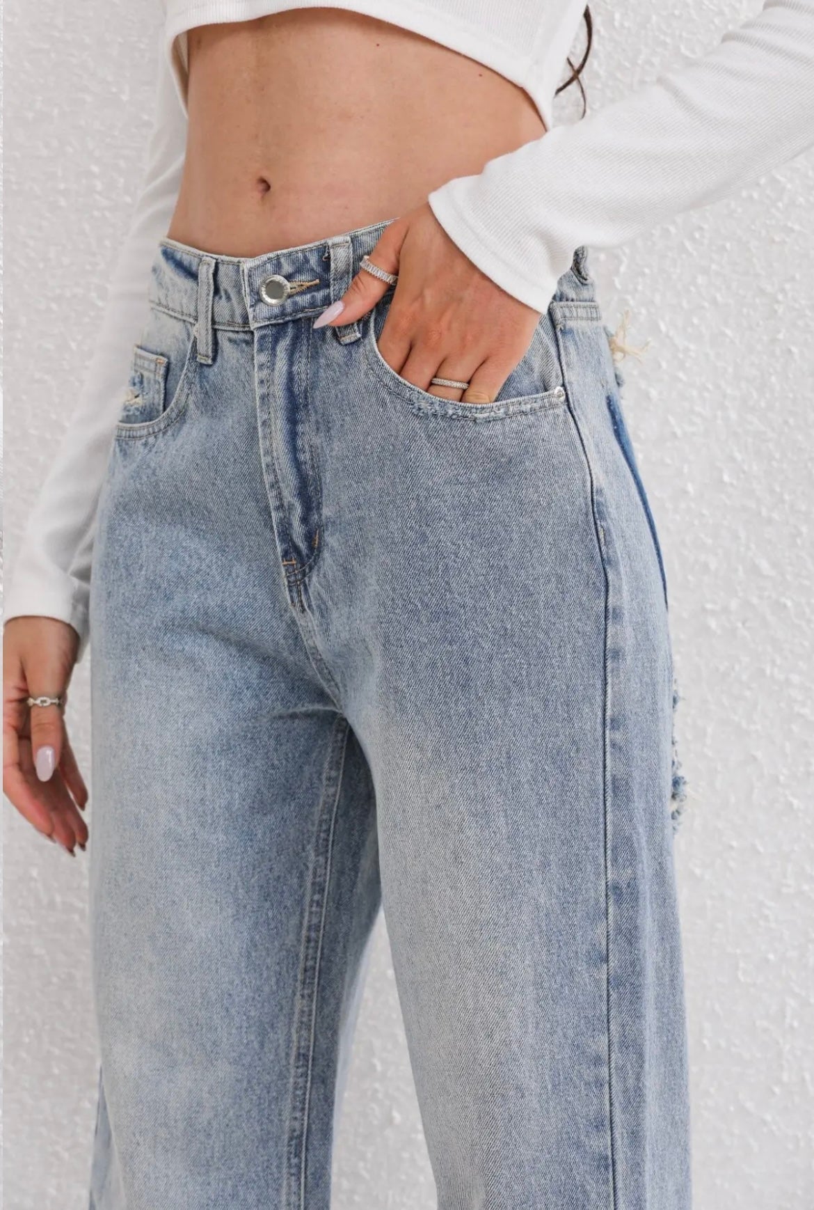 Helvano | Ripped Jeans für Damen im Vintage-Look