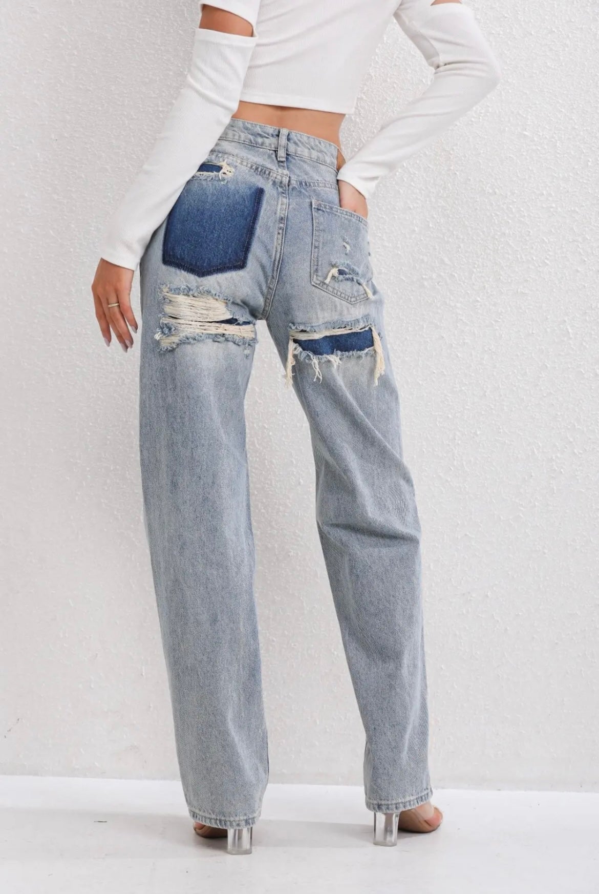 Helvano | Ripped Jeans für Damen im Vintage-Look