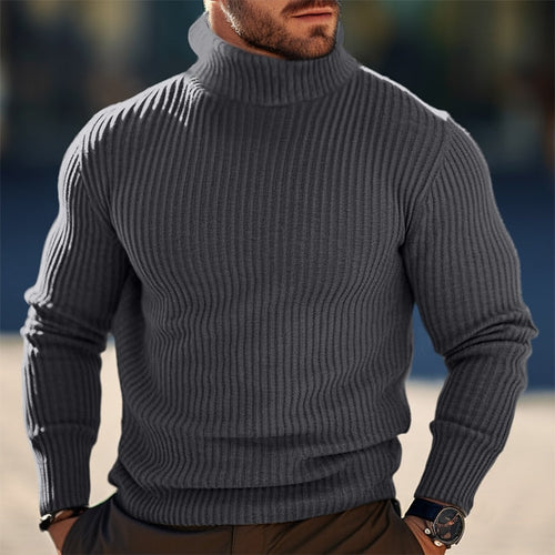 Helvano | Rippstrick-Rollkragenpullover für Herren