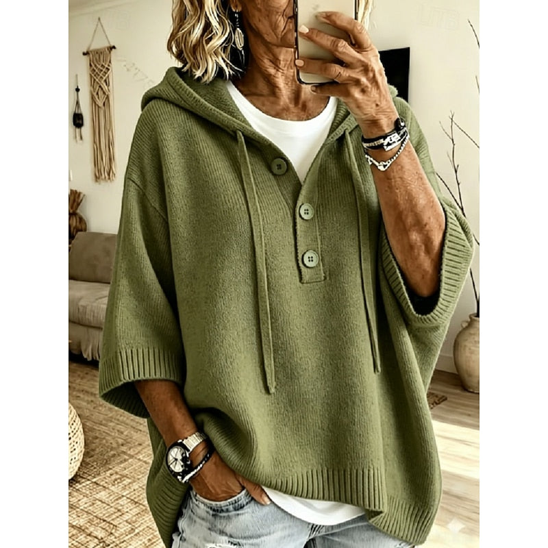 Helvano | Lockerer Strickpullover mit Kapuze für Herren