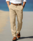 Helvano | Leinenhose für Herren mit Gürtelschlaufen