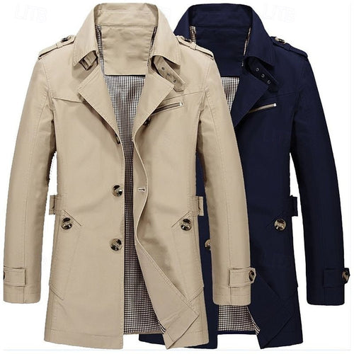 Helvano | Einreihiger Trenchcoat für Herren