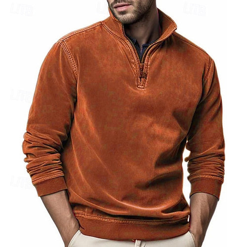 Helvano | Troyer-Sweatshirt mit Stehkragen für Herren