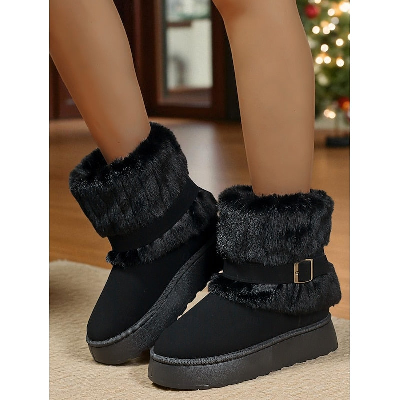 Helvano | Damen-Schneestiefel mit flauschigem Besatz